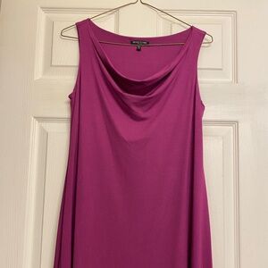 Eileen Fisher Cowl Neck Asymmetrical Dress